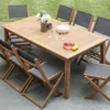 Tuinset met ligstoelen 8-zits CESANA Acaciahout Lichtbruin