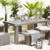 Tuinset met banken en krukken 6-zits TARANTO Beton Grijs