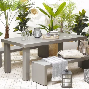 Tuinset met banken 4-zits TARANTO Beton Grijs