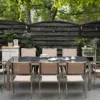 Tuinset 8-zits GROSSETO driedubbele plaat Graniet Gepolijst Grijs/beige