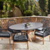 Tuinset 6-zits ORISTANO met kussens Beton Zwart