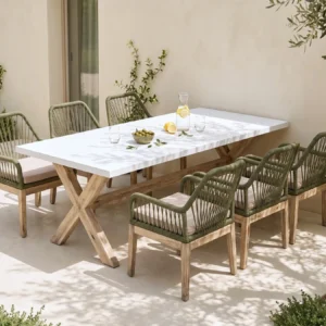 Tuinset 6-zits OLBIA Olijfgroen