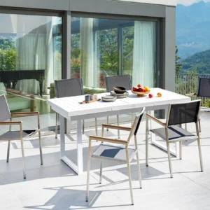 Tuinset 6-zits VALCANETTO/GROSSETO Metaal Grijs/wit