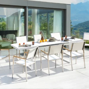 Tuinset 8-zits VALCANETTO/GROSSETO Metaal Wit