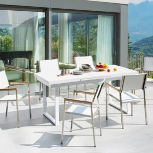 Tuinset 6-zits VALCANETTO/GROSSETO Metaal Wit
