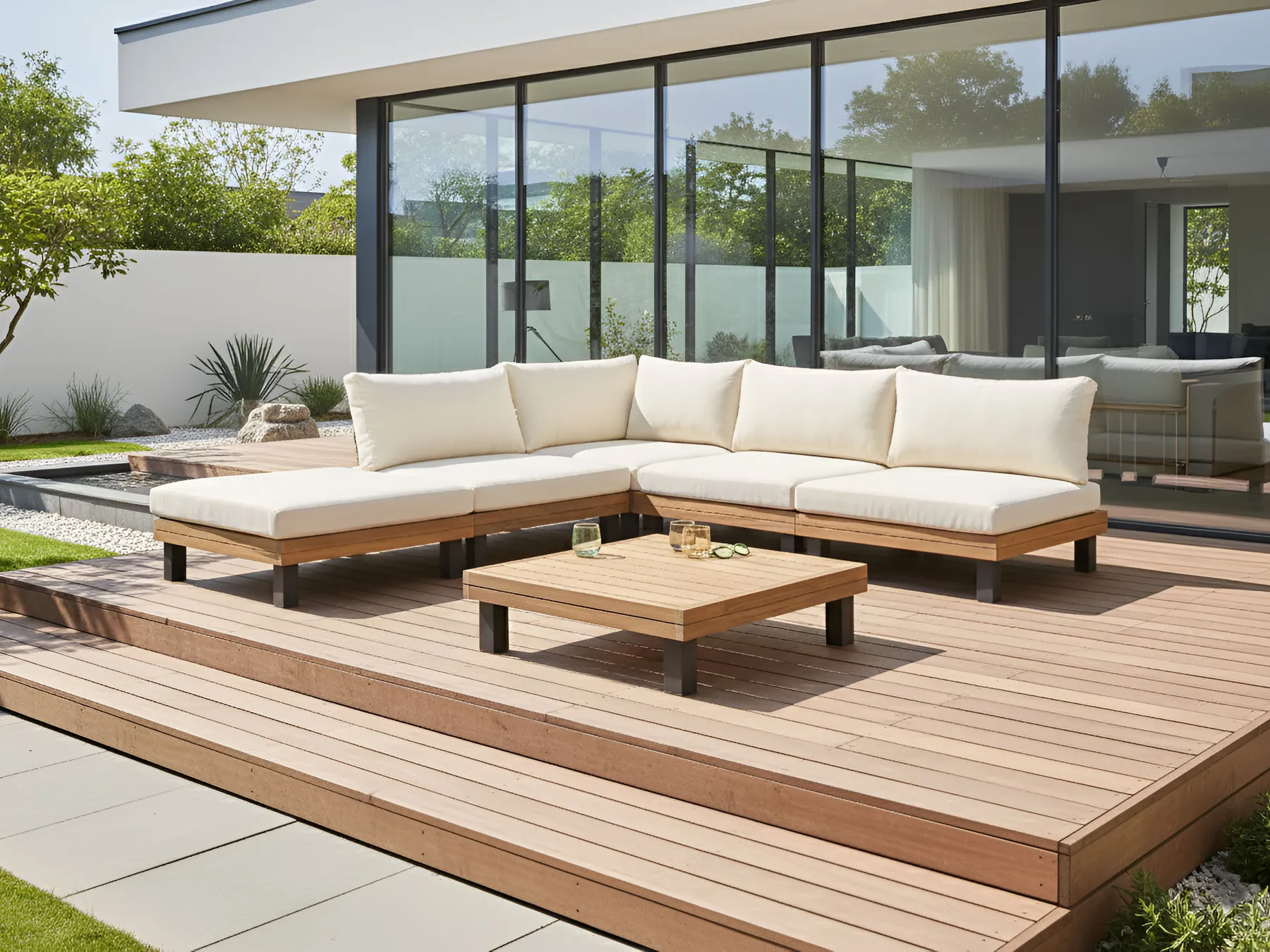 Tuin hoekloungeset FRAZZANO - Afbeelding 3