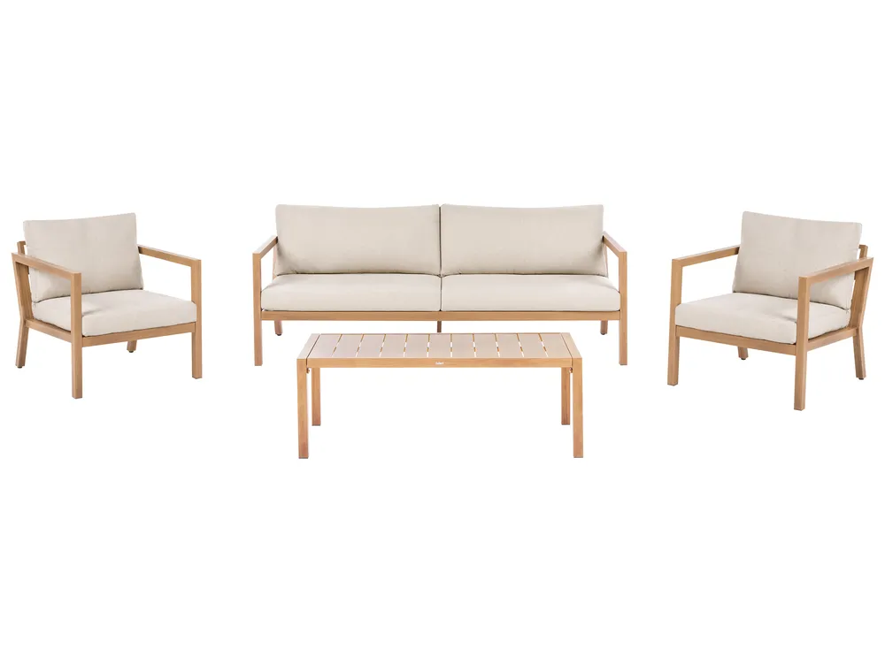 Loungeset met tafel 5-zits ONETA Metaal Lichtbruin - Afbeelding 2