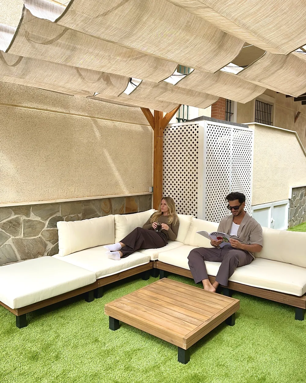 Tuin hoekloungeset FRAZZANO - Afbeelding 4