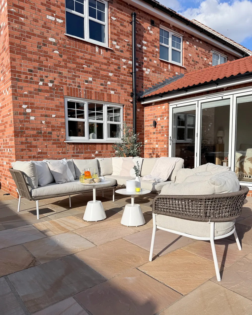 Tuin bankenset 7-zits ROBELLA met tafels Beige - Afbeelding 3