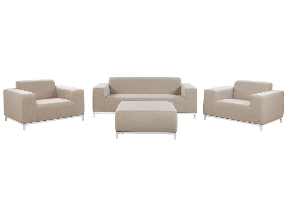 Loungeset met tafel 5-zits ROVIGO Beige - Afbeelding 2
