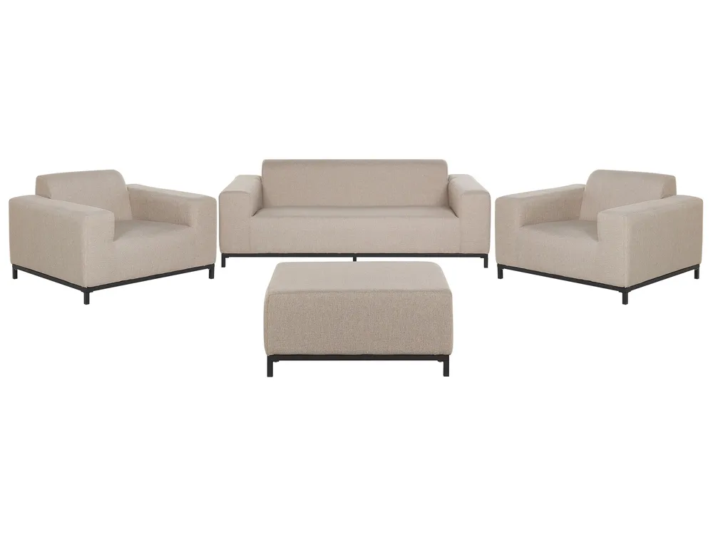 Loungeset met tafel 5-zits ROVIGO Beige - Afbeelding 2