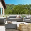 Loungeset met tafel 5-zits ROVIGO Grijs