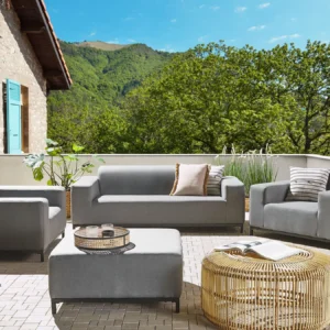 Loungeset met tafel 5-zits ROVIGO Grijs