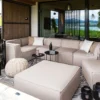 Tuin hoekloungeset met tafel 6-zits BELVEDERE PE rotan Bruin