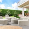 Loungeset met tafel 4-zits FABRO modulair Lichtgrijs
