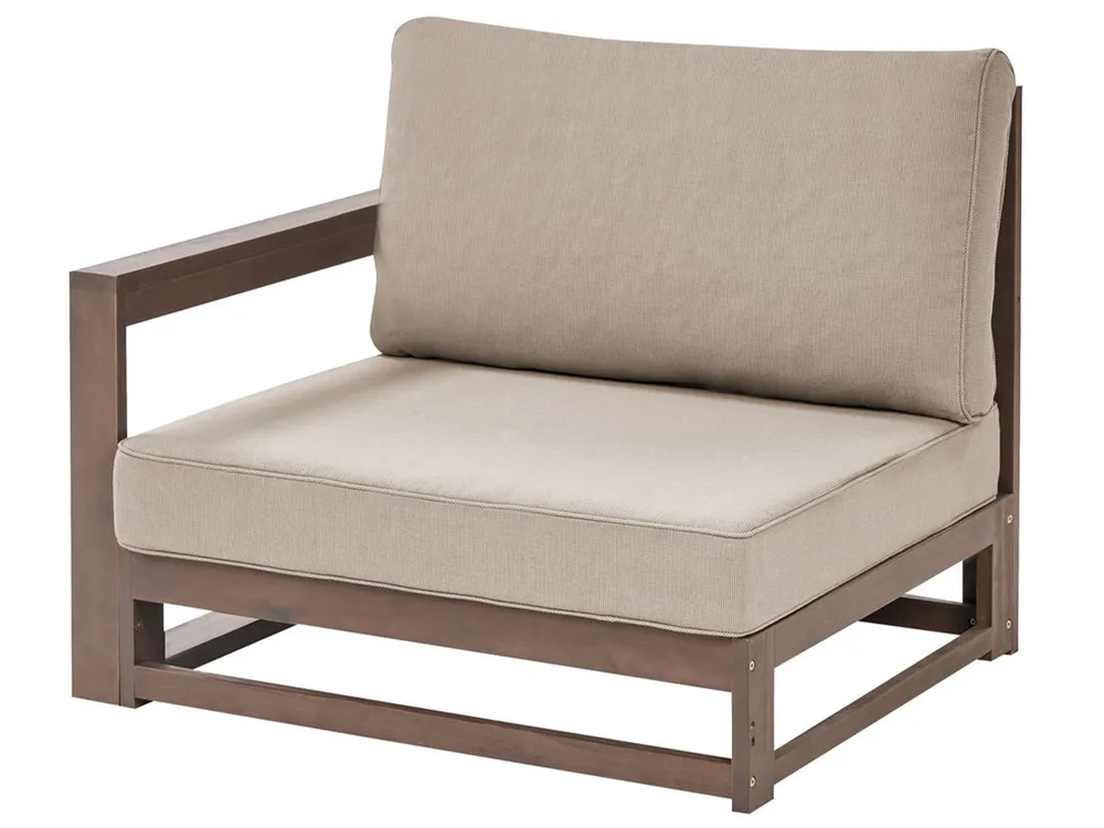 Loungeset met tafel 4-zits TIMOR modulair Gecertificeerd acaciahout Donkerbruin - Afbeelding 4