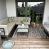 Tuin hoekloungeset met tafel 6-zits RIMA III linkszijdig modulair Metaal Beige