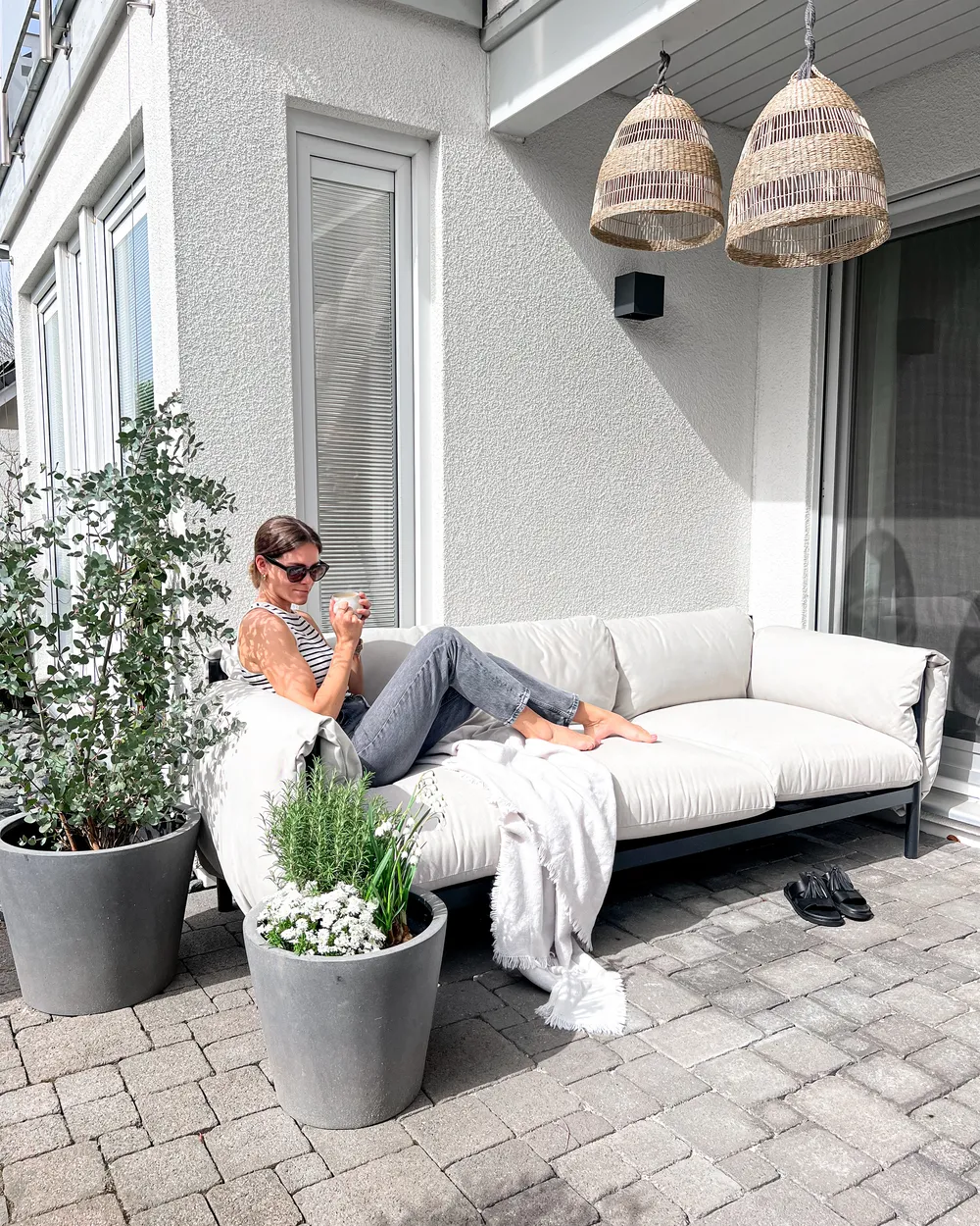 Tuin bankenset 5-zits ESPERIA Metaal Grijs - Afbeelding 4