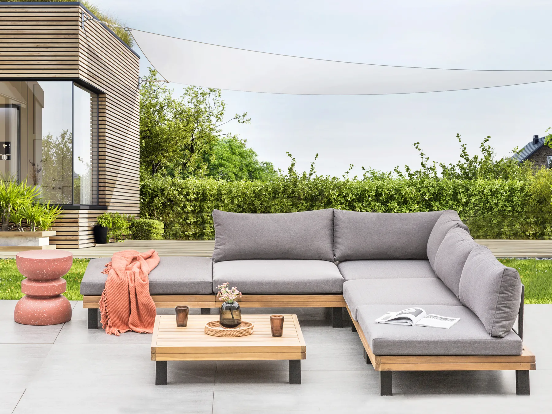 Tuin hoekloungeset FRAZZANO - Afbeelding 3