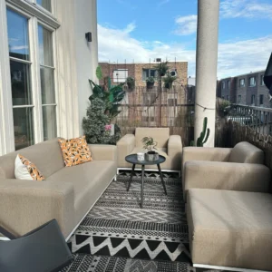 Loungeset met tafel 5-zits ROVIGO Beige