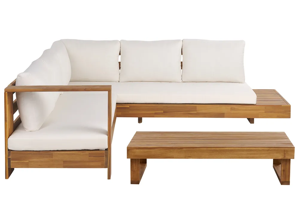 Tuin hoekloungeset met tafel 5-zits MARETTIMO rechtszijdig Gecertificeerd acaciahout Bruin - Afbeelding 4