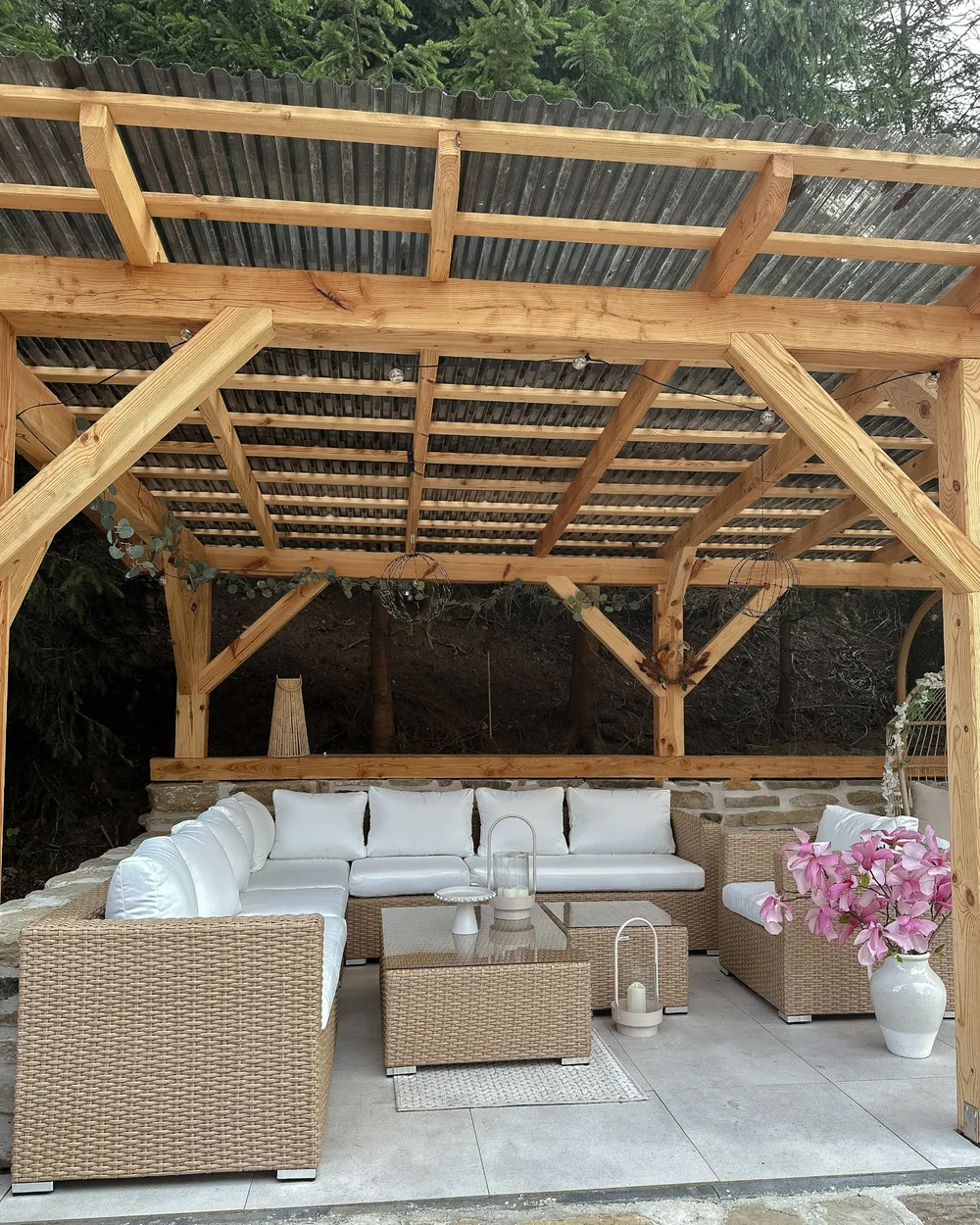 Loungeset met tafel 8-zits XXL rechtszijdig modulair PE rotan Zandbeige - Afbeelding 2