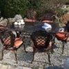 Tuinset 6-zits LIZZANO met kussens Metaal Donkerbruin