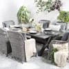 Tuinset 6-zits CASCAIS met kussens PE rotan Grijs