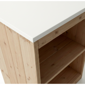 Snowy White Gesinterd Steenblad (301 x 62 x 1,2 cm)