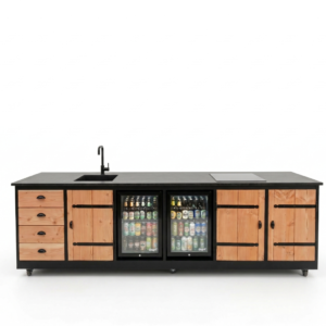 Buitenkeuken Sevilla | 2x Koelkast 70 Liter | Wasbak & Kraan | 2-Pits Inductie | 12 mm Gesinterd Stenen Blad