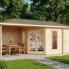 Alpholz 5-hoekig Tuinhuis Liwa met Aanbouw