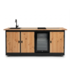 Buitenkeuken Caella | Koelkast 70 Liter | Douglas Hout | Wasbak en Kraan | 2-Pits Inductie | Pop-up Stopcontact