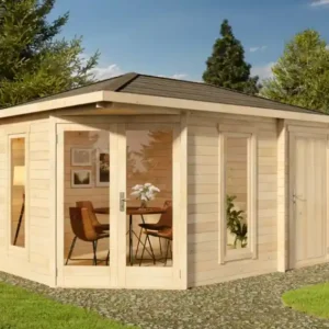 5-hoekig Tuinhuis Liwa Compact met Aanbouw