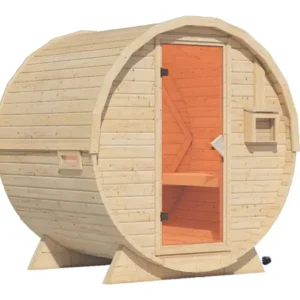 Karibu Barrelsauna 1 | Kachel 9 kW Geïntegreerde Bediening