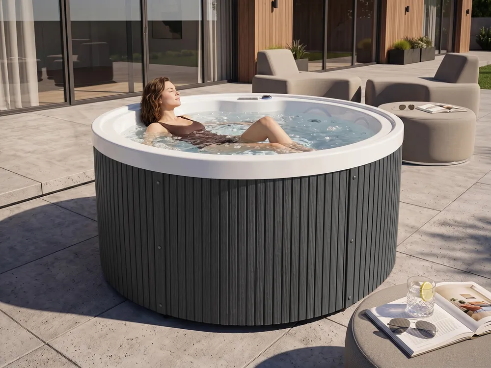 Buiten hottub met LED MARFIL Donkergrijs - Afbeelding 4