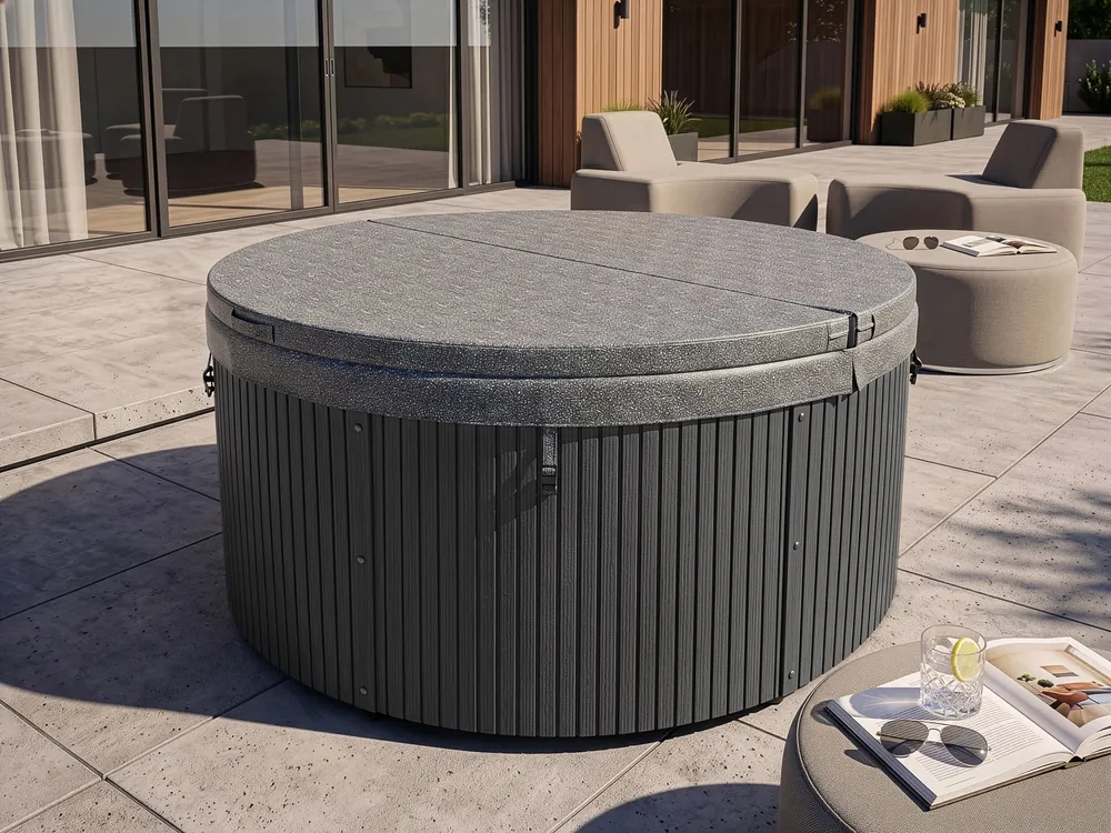 Buiten hottub met LED MARFIL Donkergrijs - Afbeelding 2