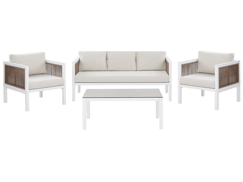 Loungeset met tafel 5-zits BORELLO Metaal Wit - Afbeelding 4