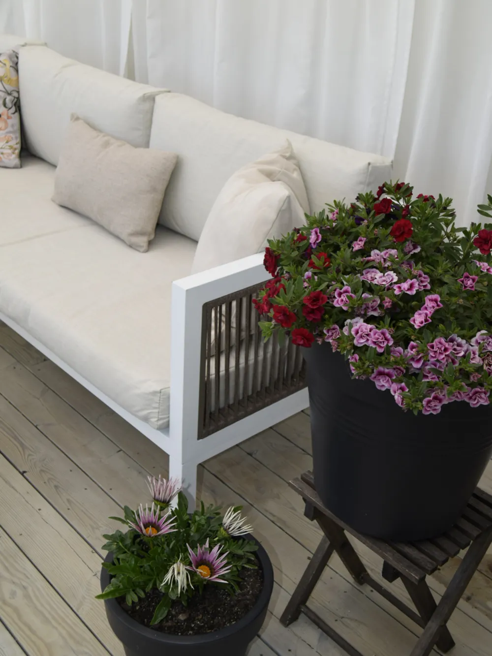 BORELLO 4-zits Tuin Hoekloungeset met Tafel Linkszijdig Beige Metaal - Afbeelding 4