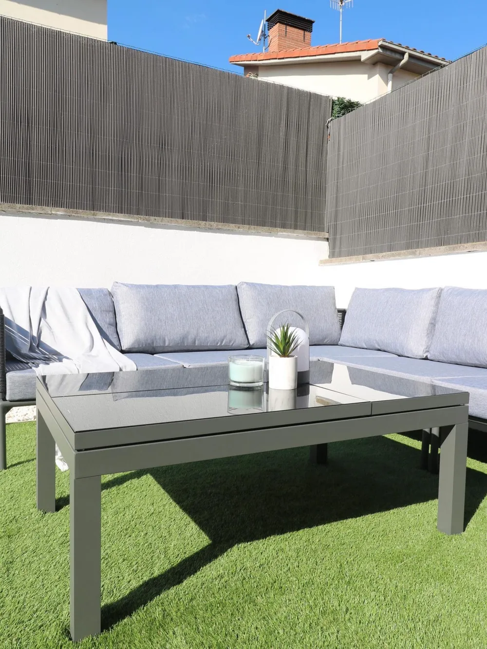 Loungeset met tafel 5-zits BORELLO Metaal Wit - Afbeelding 2