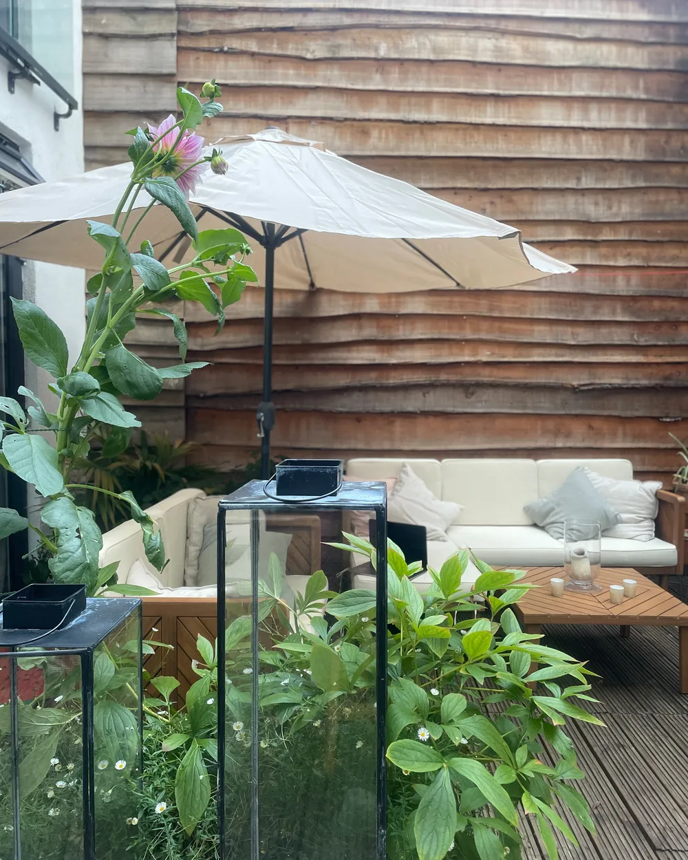 BARATTI 5-zits Loungeset met Tafel en Ottomaan Bruin Acaciahout - Afbeelding 5