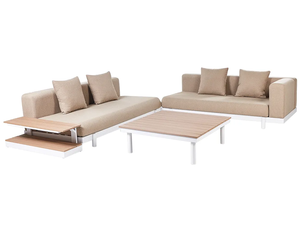 MISSANELLO 5-zits Tuin Hoekloungeset met Tafels | Beige - Afbeelding 6