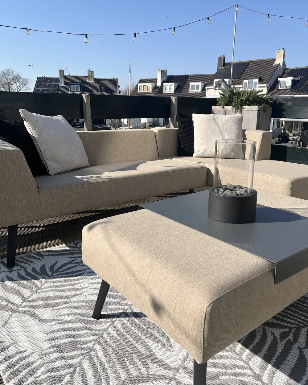 SORRIVOLI 4-zits Tuin Hoekloungeset met Tafel Linkszijdig | Beige - Afbeelding 3