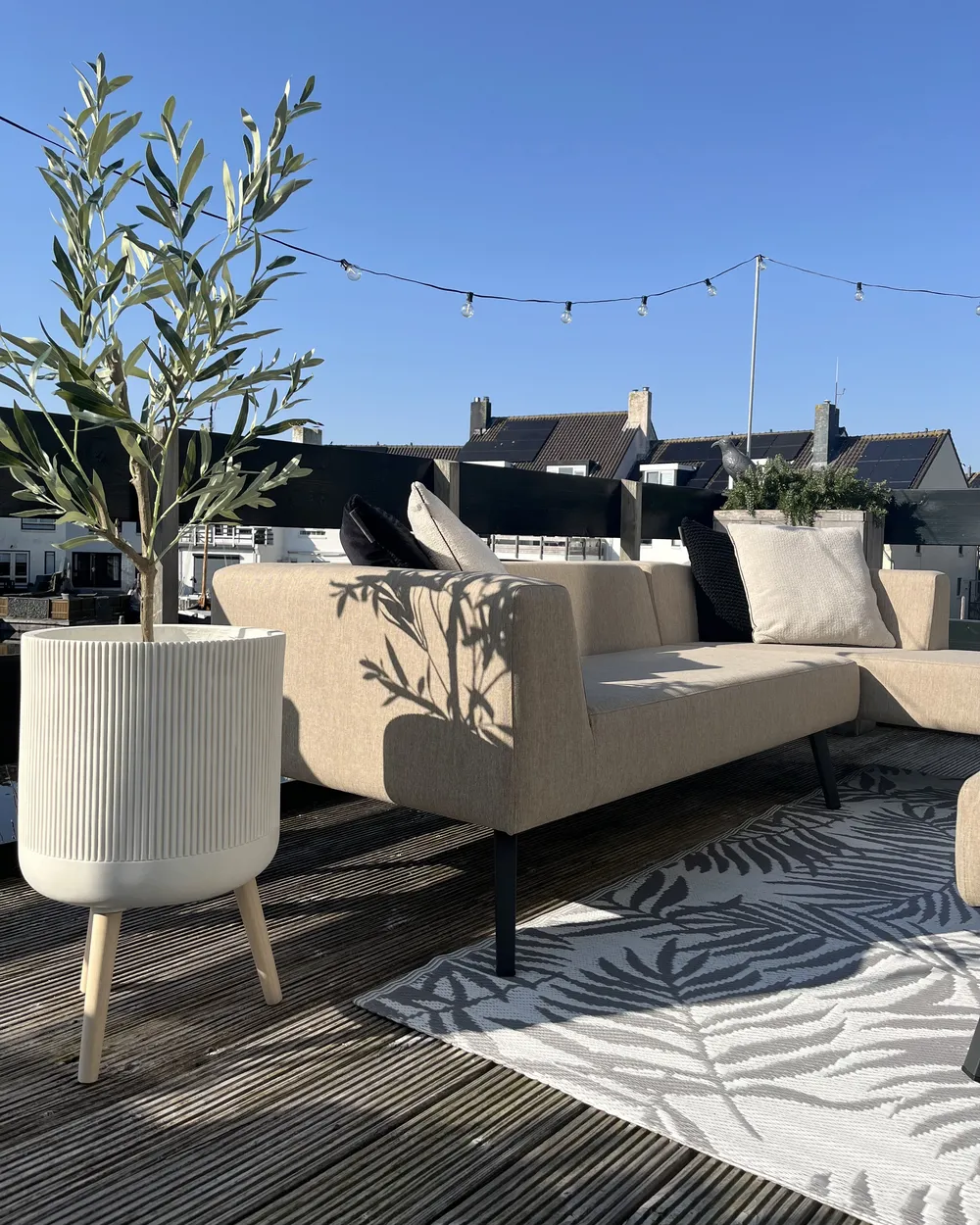 SORRIVOLI 4-zits Tuin Hoekloungeset met Tafel Linkszijdig | Beige - Afbeelding 4