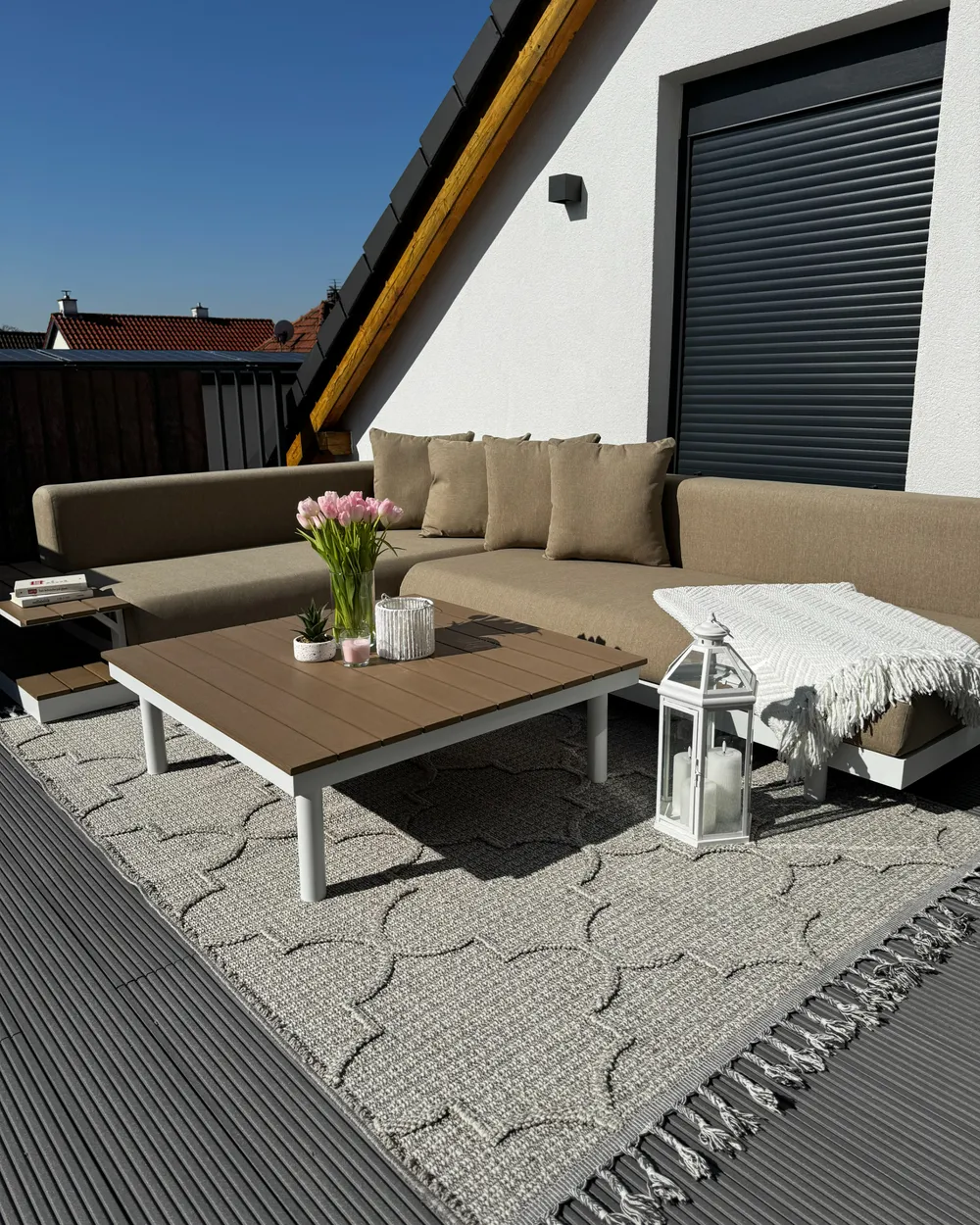 MISSANELLO 5-zits Tuin Hoekloungeset met Tafels | Beige - Afbeelding 3