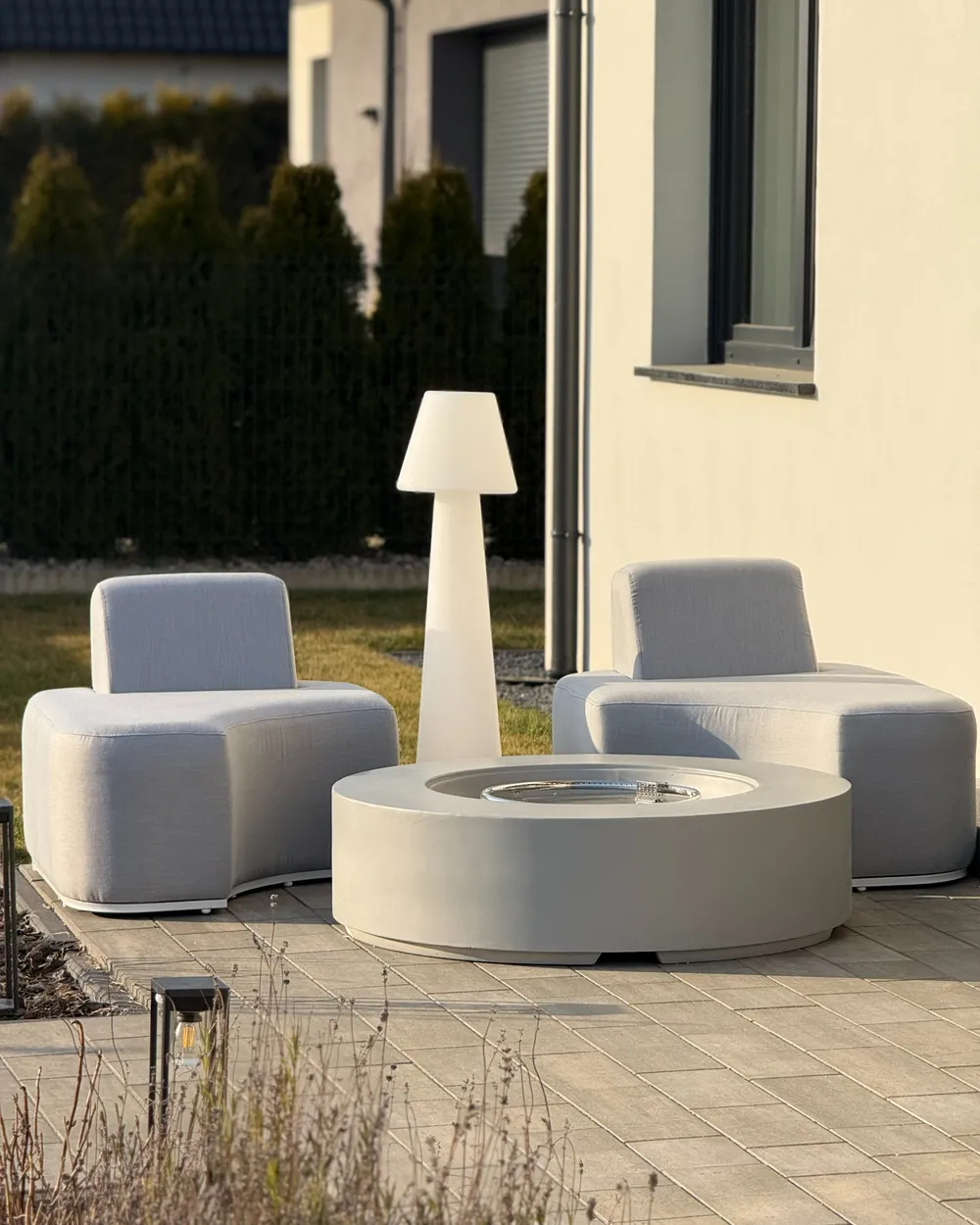 FABRO 2-zits Loungeset met Tafel Lichtgrijs Modulair - Afbeelding 2
