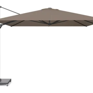 Platinum Challenger zweefparasol 3.5x3.5m T1 premium (incl. voet en hoes) havana